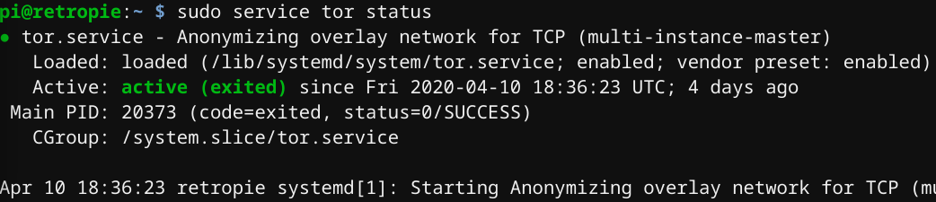 tor service status